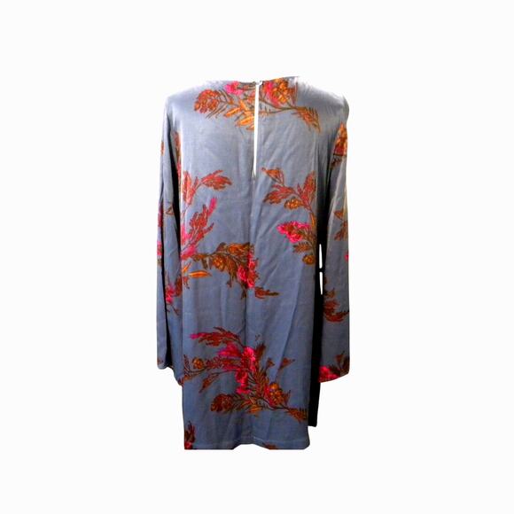 Leith Long Sleeve Purple Pink Floral Shift Dress‎ Casual Boho Nordstrom Large - Picture 3 of 9